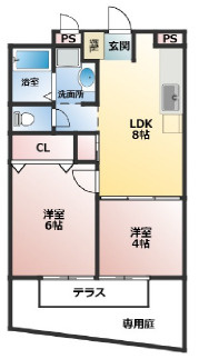 神戸市中央区上筒井通７丁目の賃貸マンションの間取り