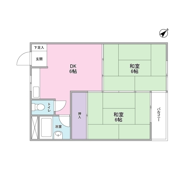 神戸市東灘区甲南町４丁目の賃貸マンションの間取り