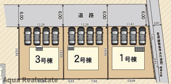 高松市円座町の新築一戸建の区画図