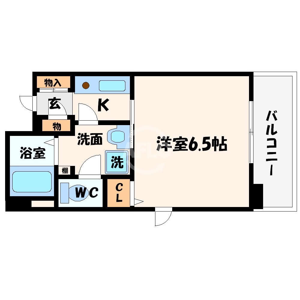 アクアプレイス東天満の間取り|アクアプレイス東天満　開放感のある間取り