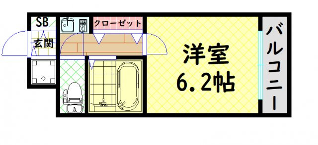 【間取り】 | プレサンス難波WEST