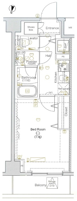 DIPS北千住の間取り