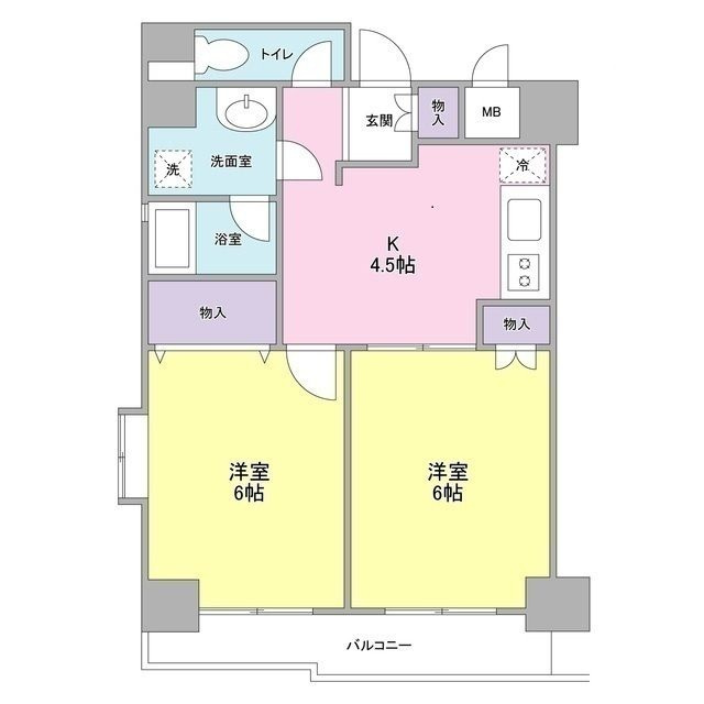 クオーレイナバの間取り|間取りです。