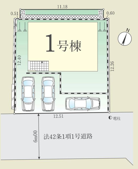 【区画図】 | 区画図は、土地の形状、境界、道路との関係を詳細に示す図面土地の正確な位置、面積、形状を把握し購入や建築計画の判断に不可欠です。区画整理や開発状況も示され、将来的な土地利用のイメージを掴む上でも重要。
