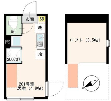 江東区南砂４丁目のアパートの間取り