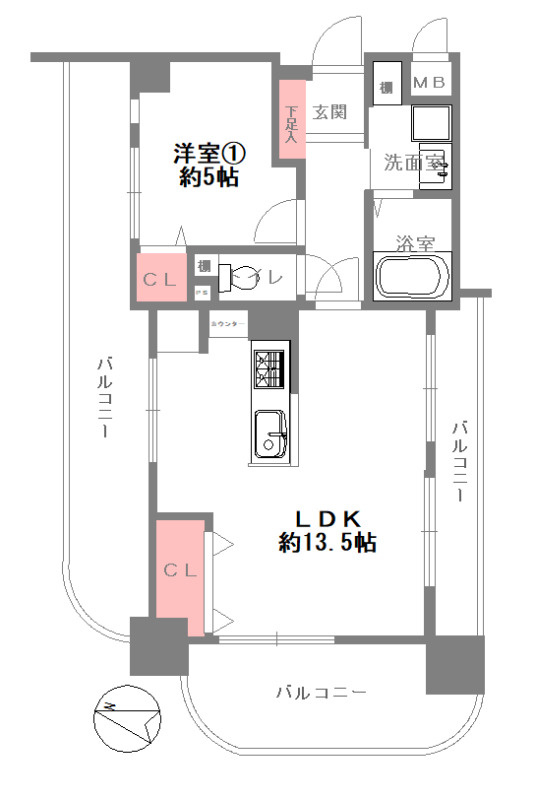 ノバカネイチ上町台の間取り