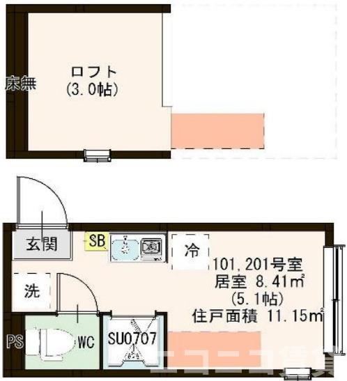 練馬区下石神井４丁目のアパートの間取り