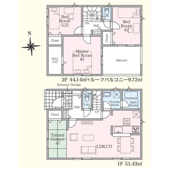 クレイドルガーデン宇都宮市東峰町第７　新築一戸建ての間取り