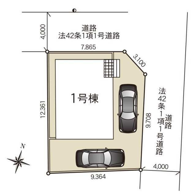 クレイドルガーデン宇都宮市下荒針町第3　新築一戸建ての区画図