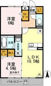 【間取り】 | カーサ　エスペランサⅡ