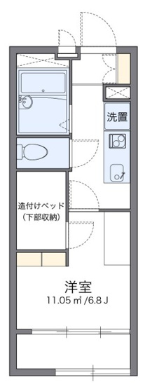 【間取り】 | レオパレスリバー　Ｋ
