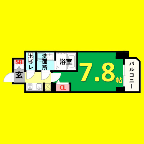 S-RESIDENCE葵　名古屋市賃貸　仲介手数料無料の間取り