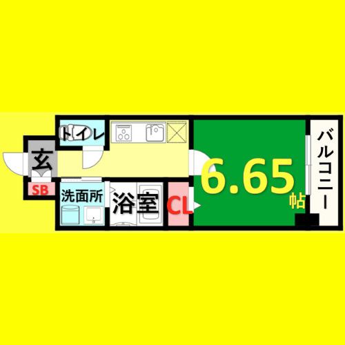 第18金山フクマルビル　名古屋市賃貸　仲介手数料無料の間取り