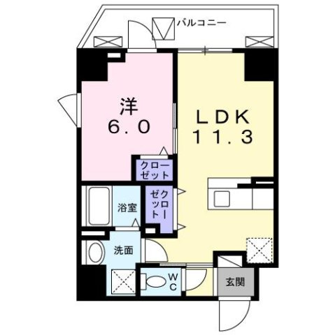 グランツ恵比寿の間取り