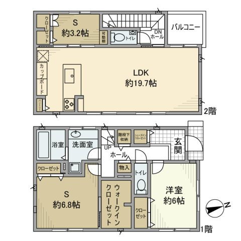 奥沢戸建の間取り