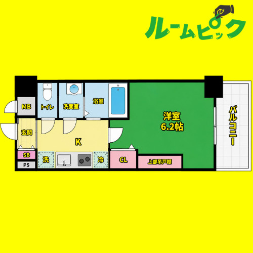 プレリス丸の内オーレル　名古屋市賃貸　仲介手数料無料の間取り
