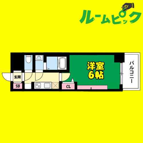プレリス丸の内オーレル　名古屋市賃貸　仲介手数料無料の間取り