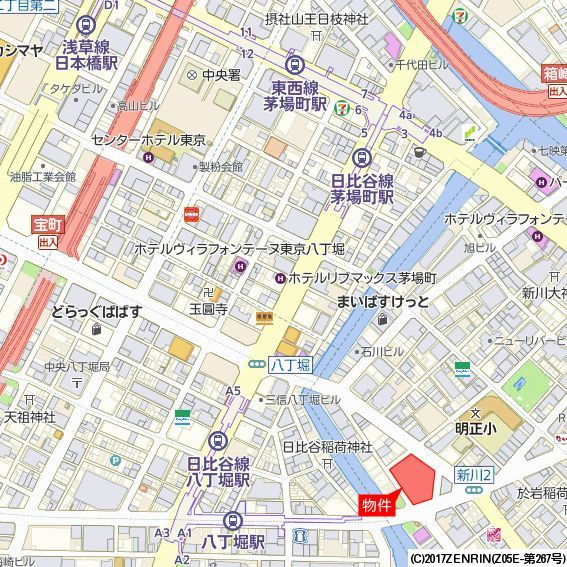 Ｂｒｉｌｌｉａ　ＴＨＥ　ＴＯＷＥＲ　ＴＯＫＹＯ　ＹＡＥＳＵ　の地図