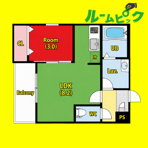 ジーメゾン名古屋中川グレイス　名古屋市賃貸　仲介手数料無料の間取り