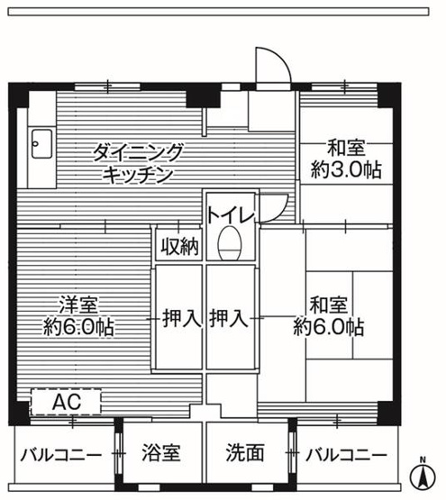 【間取り】 | ビレッジハウス向ヶ丘1号棟