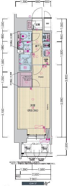 プレサンスＴＨＥ高岳の間取り