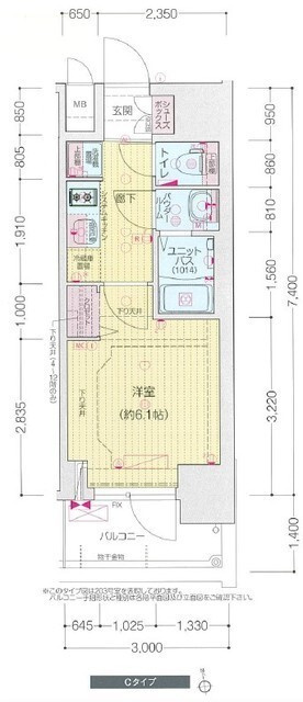 プレサンス松屋町ヴィゴラスの間取り