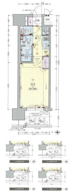プレサンス松屋町駅前デュオの間取り