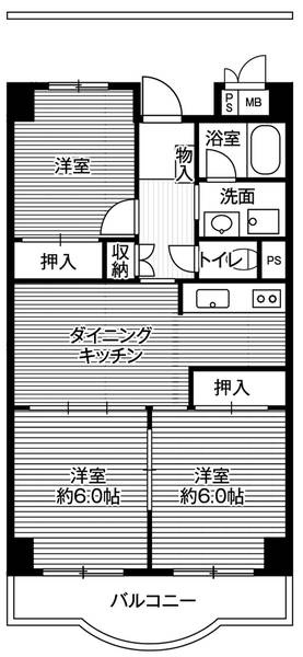ビレッジハウス芝浦タワー1号棟の間取り