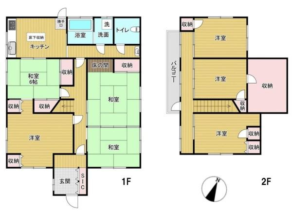 前橋市堀之下町中古一戸建ての間取り