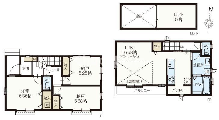 葛飾区南水元4丁目新築分譲住宅の間取り|F号棟間取り