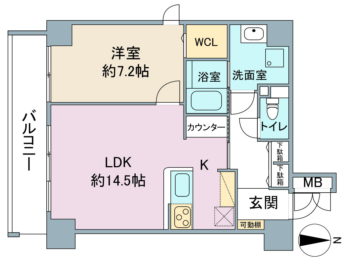 クレールシティ御器所の間取り