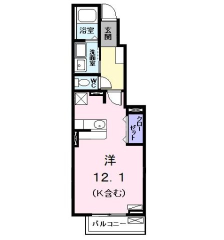 クラールＦ　Ⅱの間取り