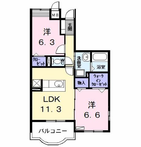 ラ・ビアージュの間取り