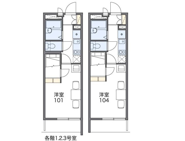 レオパレスセントラルアイの間取り|代表的な間取のため実際の間取とは異なる場合があります