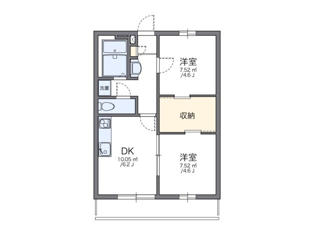 レオパレスはなみずき弐番館の間取り