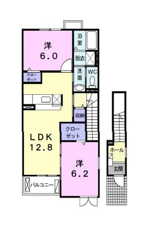 リヴァーパークⅡ　Ｃの間取り