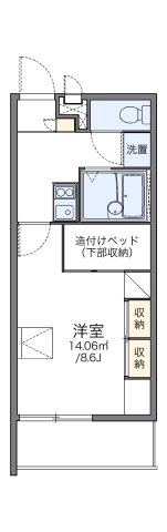 レオパレス若葉Ｂの間取り