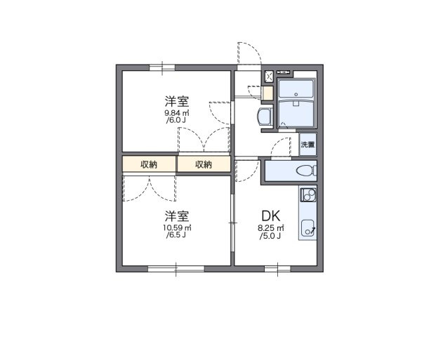 レオパレスＯＺ－３の間取り