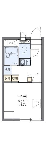 レオパレスセジュール　エムの間取り
