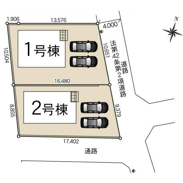 クレイドルガーデン宇都宮市上戸祭町第６　新築一戸建ての区画図