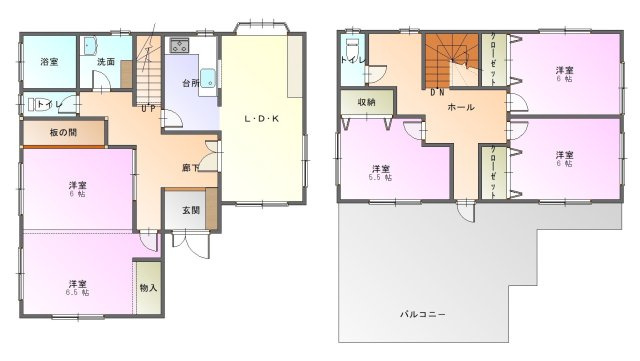 【間取り】 | 岩屋鵜崎　オーシャンビューの戸建