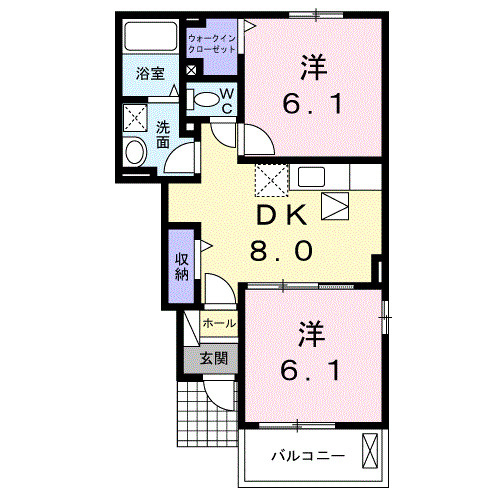 リアンＡの間取り