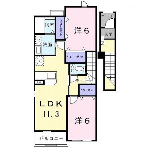 カーサ　セレノ　Ａの間取り