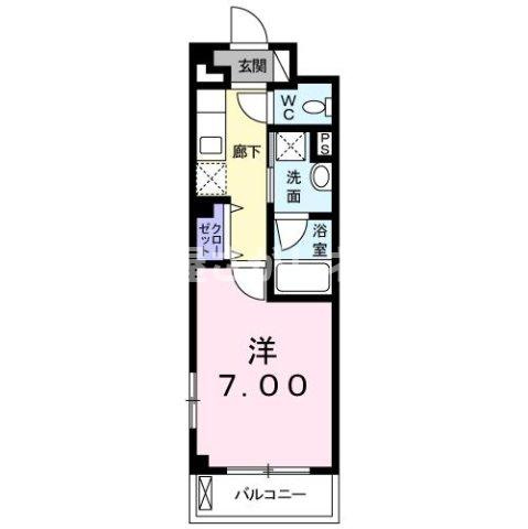 カーサ　イリーデＮＩＳＨＩＮＯ【おとり物件なし】#学生・社会人にオススメ！初期費用分割払いOK！の間取り