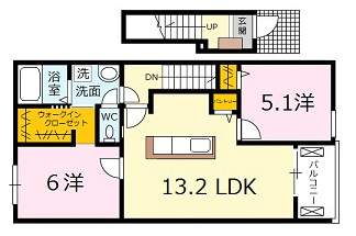 リバーサイド真倉　Hの間取り