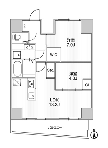 ALTERNA文京湯島（オルタナ文京湯島）の間取り|2LDK