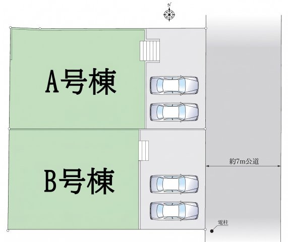 川崎区宮前区菅生3丁目　A号棟の区画図
