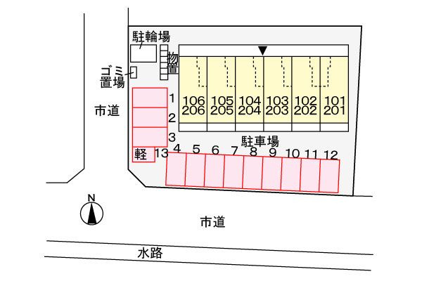 グランド　オーブの駐車場