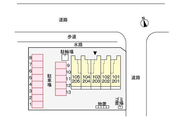 アンジュ・レーヴの駐車場