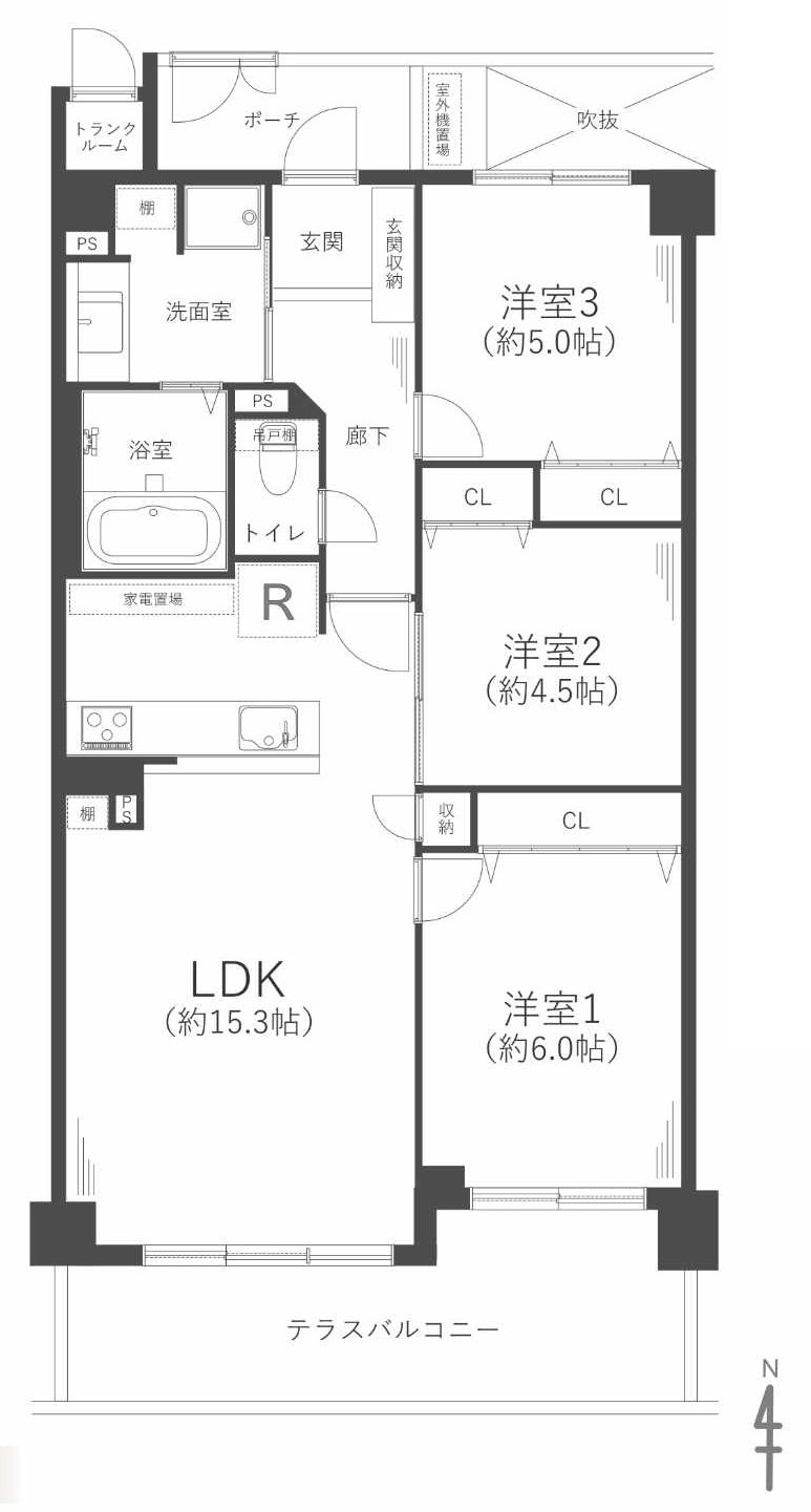 イトーピア御影山手坂山手東館の間取り